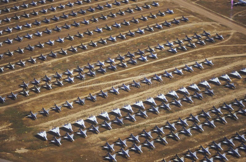 F-4军用飞机,戴维斯Montham波普空军基地,图森,亚利桑那行 图库摄影