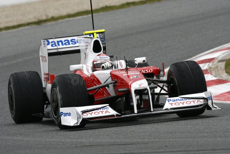 F1 2009 - Jarno Trulli Toyota Editorial Stock Image - Image of