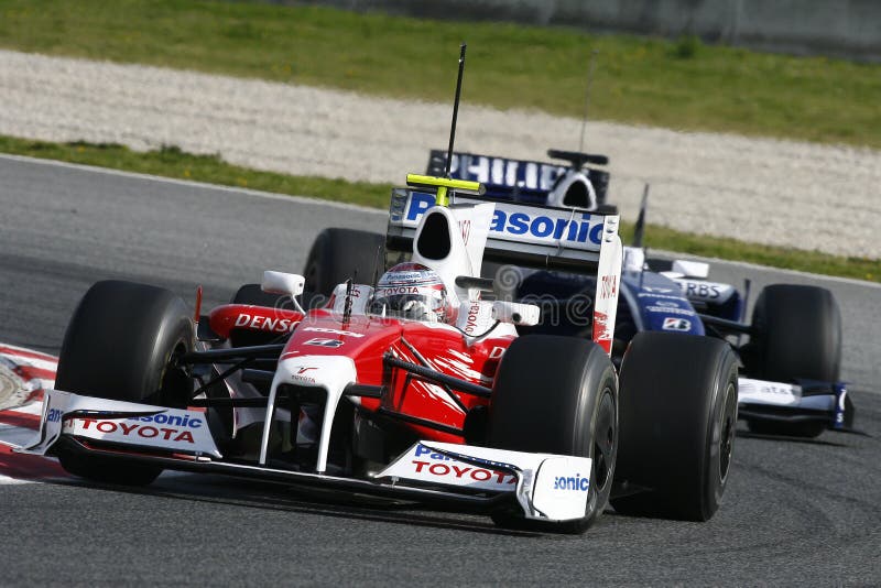 F1 2009 - Jarno Trulli Toyota Editorial Stock Image - Image of