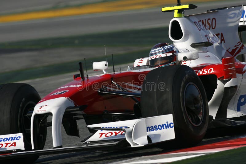 F1 2009 - Jarno Trulli Toyota Editorial Stock Image - Image of