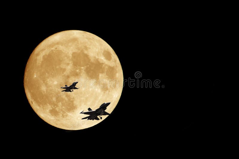 f16 jets moonorangen arkivbild f16 jets moonorangen arkivbild