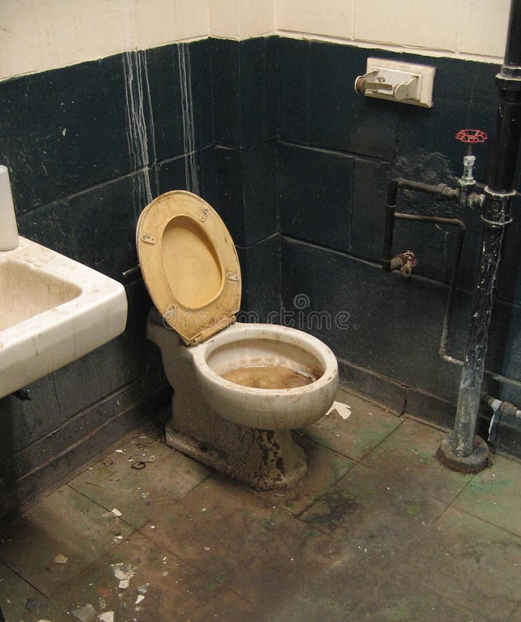 Abbandonato toilette disgustoso condizione.