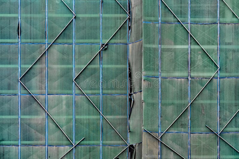 Construction Bunting and Scaffolding Stock Photo Image of diagonal