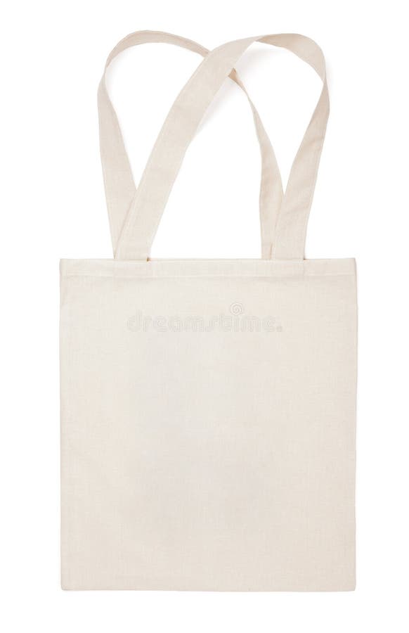 Fabric cotton eco bag on white royalty free stock photography