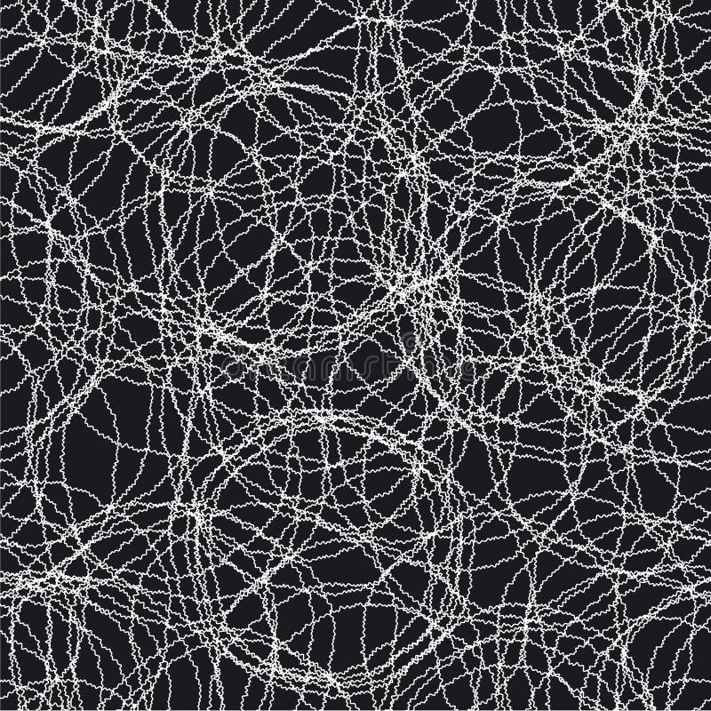 Fabric cozy texture. Minimalist abstract background with thin hand drawn wavy circles stock illustration