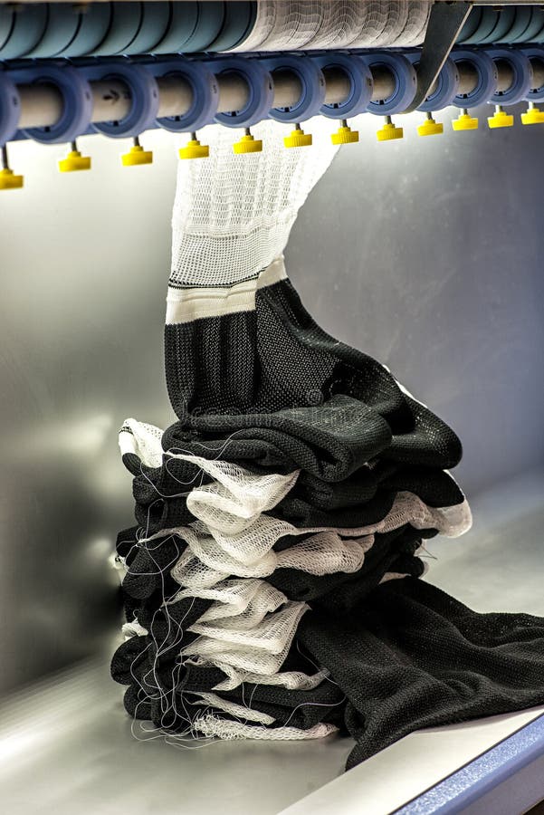 Fabric Made by Industrial Knitting Machine Stock Image Image of