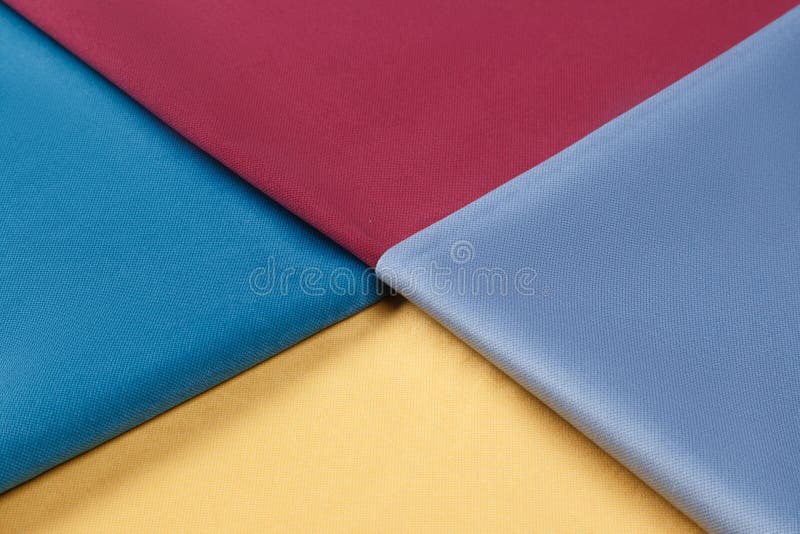 Fabric Neatly Folded, Laid Out with Different Patterns for Design Stock Image Image of