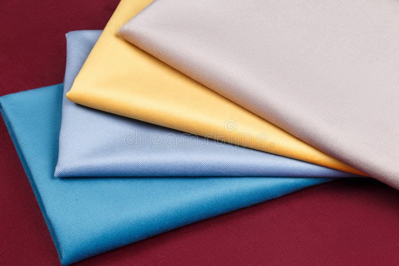 Fabric Neatly Folded, Laid Out with Different Patterns for Design Stock Image Image of palette