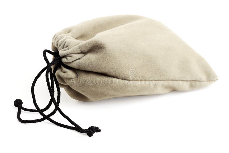 Fabric Pouch Bag stock photo. Image of string, pouch 100826160