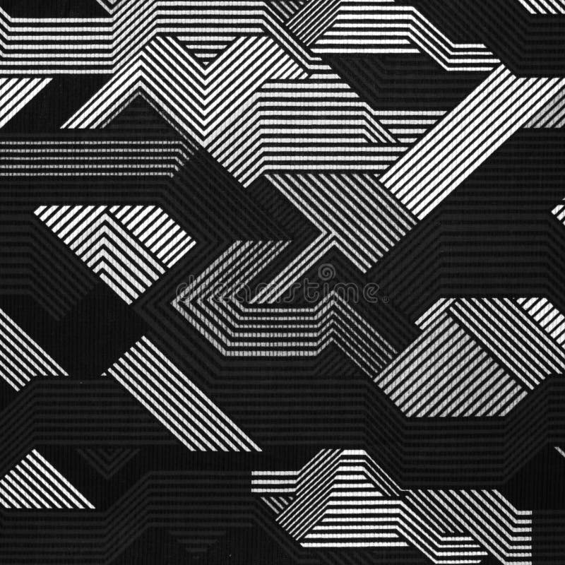 Fabric Texture with Abstract Lines.Fabric Background with Black and