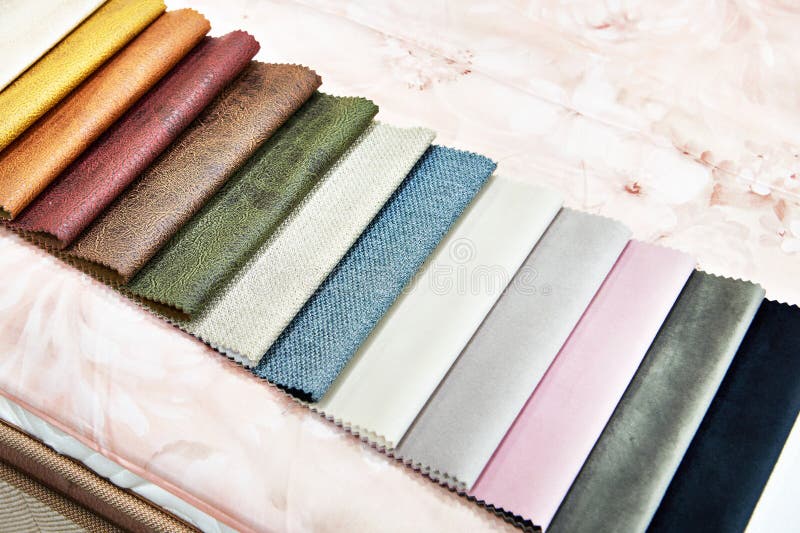 Fabric Upholstery Furniture Samples in Store Stock Image Image of