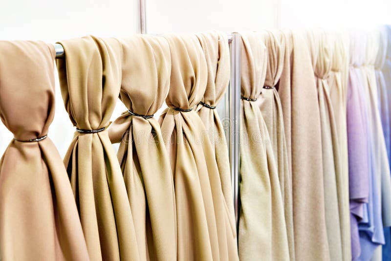 Fabrics for Sewing Clothes in Shop Stock Photo Image of work, color