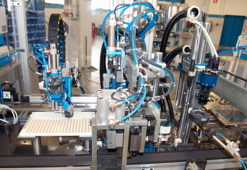 Fabrik - Baulinie e-Maschine für Automatisierung stockfoto Fabrik - Baulinie e-Maschine für Automatisierung stockfoto