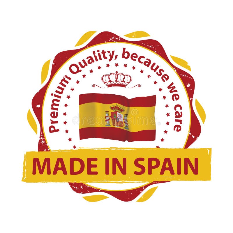 Fabriqué en Espagne, timbre de la meilleure qualité de qualité illustration libre de droits Fabriqué en Espagne, timbre de la meilleure qualité de qualité illustration libre de droits