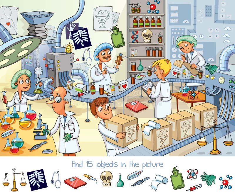 fabryczny środek farmaceutyczny E ilustracja wektor fabryczny środek farmaceutyczny E ilustracja wektor