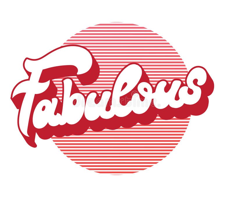 fabuloso Letras manuscritas del vector ilustración del vector fabuloso Letras manuscritas del vector ilustración del vector