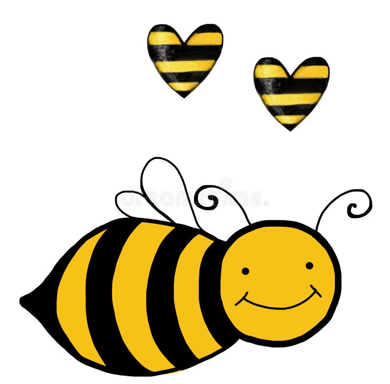 Fabulous Honey Bee, Striped Insect with Wings on a White Background. Stock Illustration - Illustration of children, wings: 209325858 Fabulous Honey Bee, Striped Insect with Wings on a White Background. Stock Illustration - Illustration of children, wings: 209325858