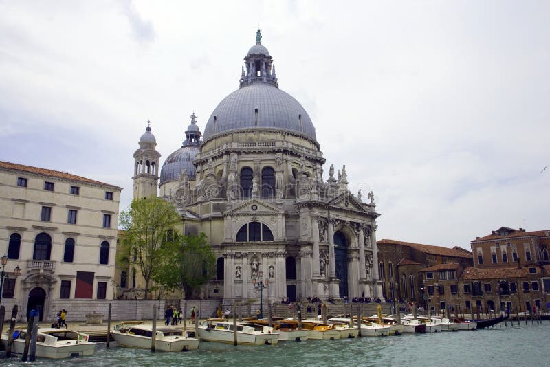 Venice Italy Church of Santa Maria della salute Cathedral Basilica Grand canal octagon dome altar stock photo Venice Italy Church of Santa Maria della salute Cathedral Basilica Grand canal octagon dome altar stock photo
