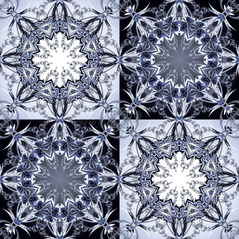 Fabulous openwork pattern in the form of snowflakes or lace