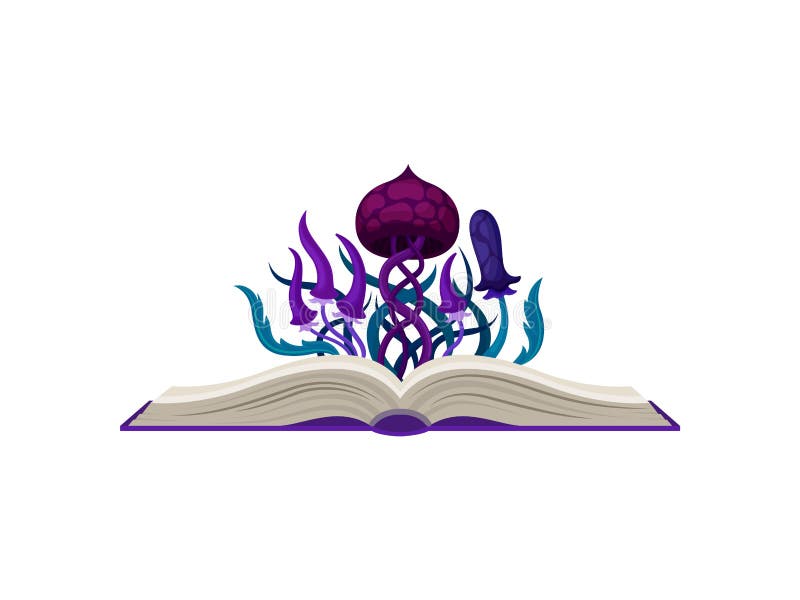 Fabulous Toadstools with Purple and Green Hats on Yellow and Pink Legs ...