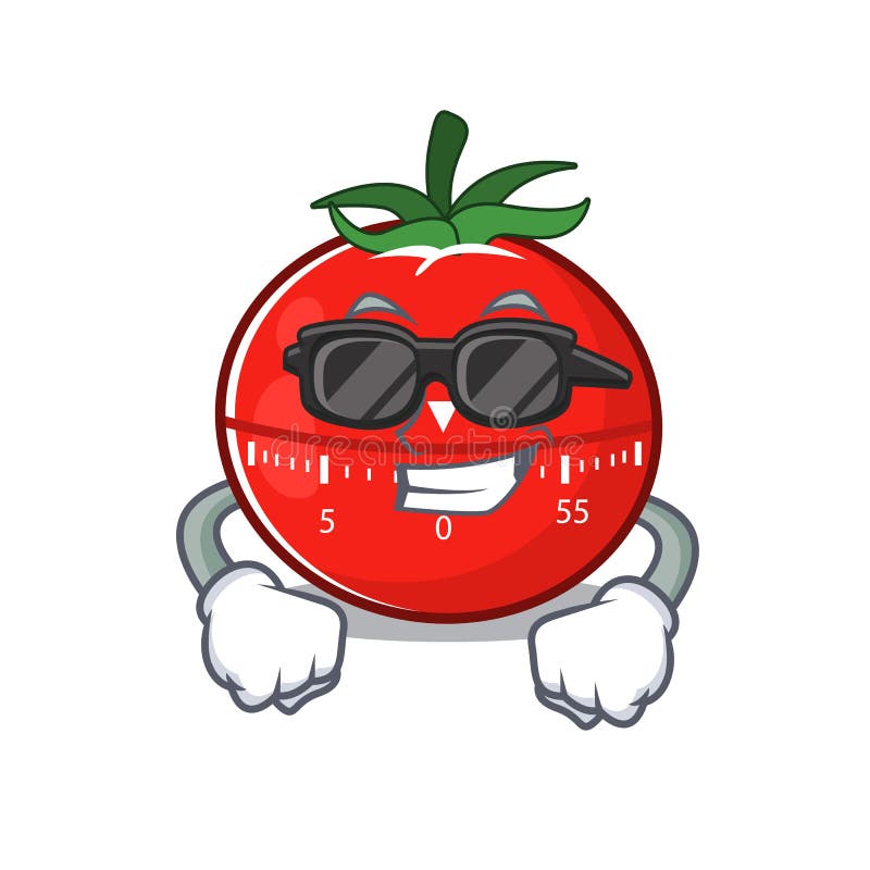 Fabulous Tomato Kitchen Timer Cartoon Character Wearing Classy Black