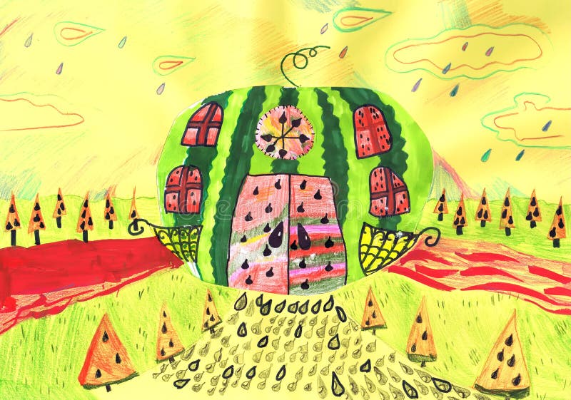 https://thumbs.dreamstime.com/b/fabulous-watermelon-house-children-s-drawing-fabulous-watermelon-house-children-s-drawing-237619267.jpg