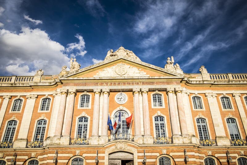 Facade of the Capitol, the City Hall of Toulouse Editorial Stock Photo ...
