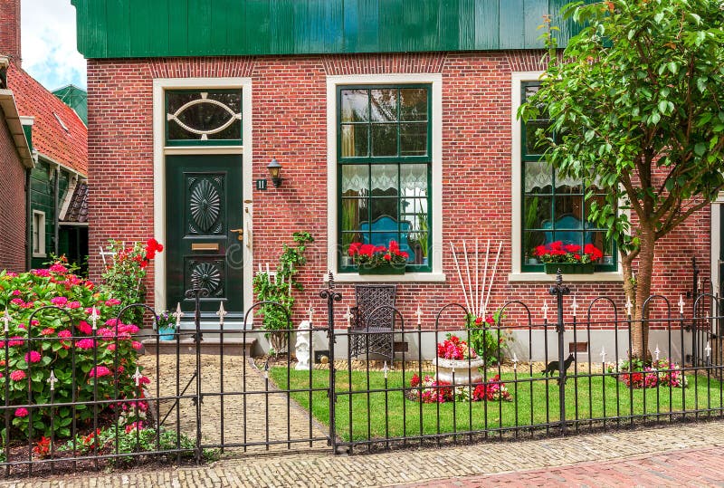 Facade of dutch house. stock photo Facade of dutch house. stock photo
