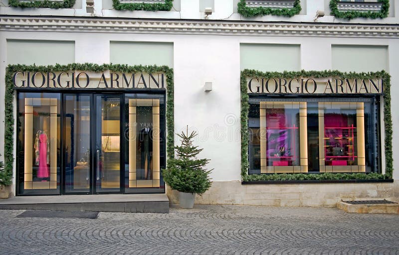 Facade of Giorgio Armani Flagship Store Editorial Photo - Image of ...