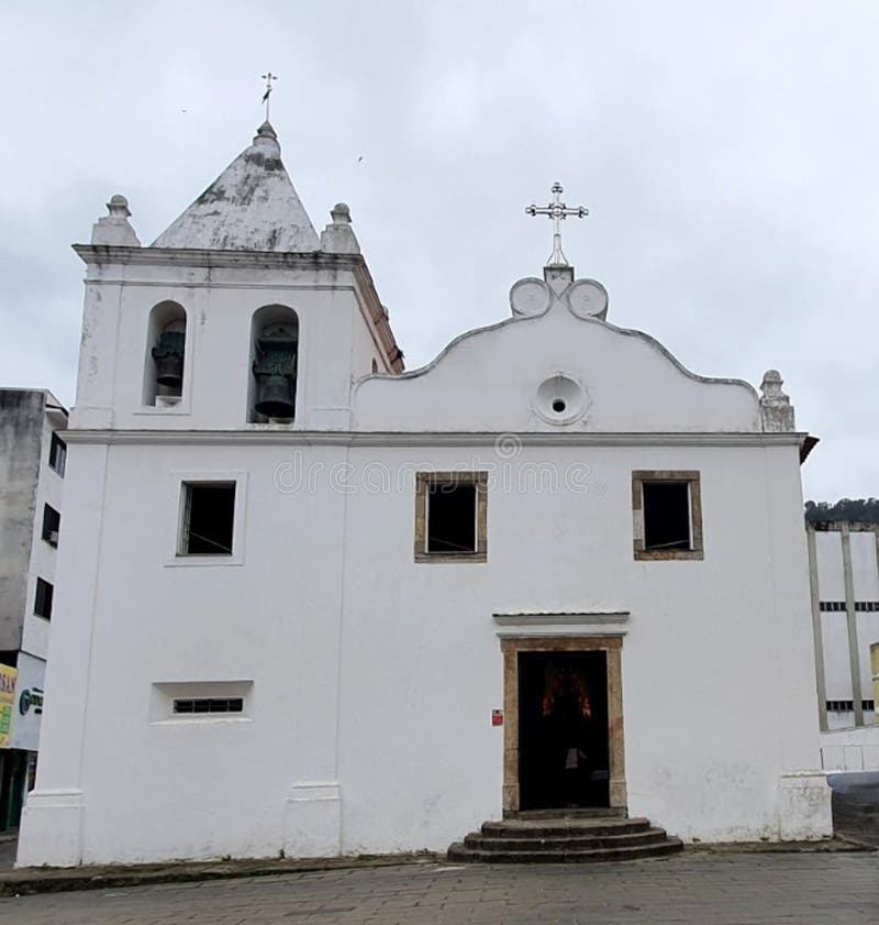 Facade Of The Igreja Matriz De Nossa Senhora Da Conceição Built In 1625 In Angra Dos Reis Stock 