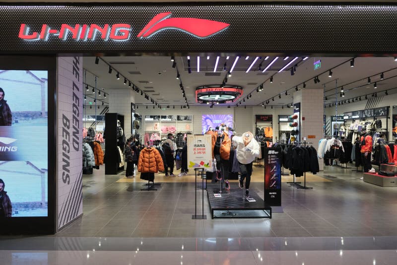 Facade of Li-Ning Clothing Store and Brand Logo Editorial Stock Photo ...