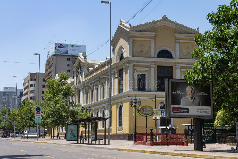 Facade of the Main House of the University of Chile in Santiago