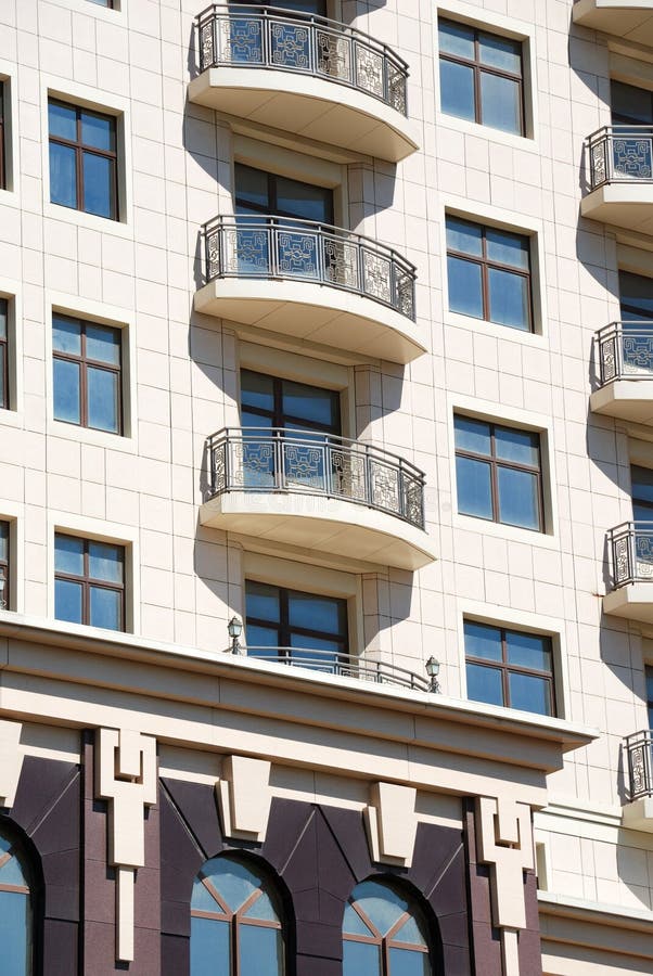 The facade of a modern building