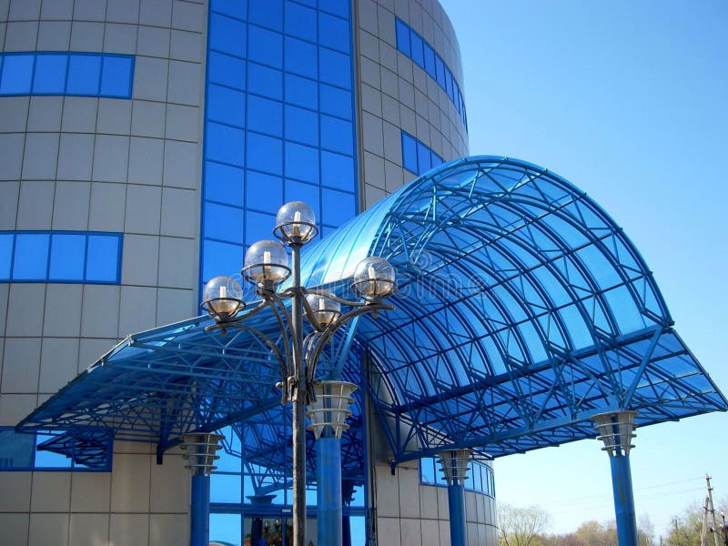 Facade of a modern building of shopping centre