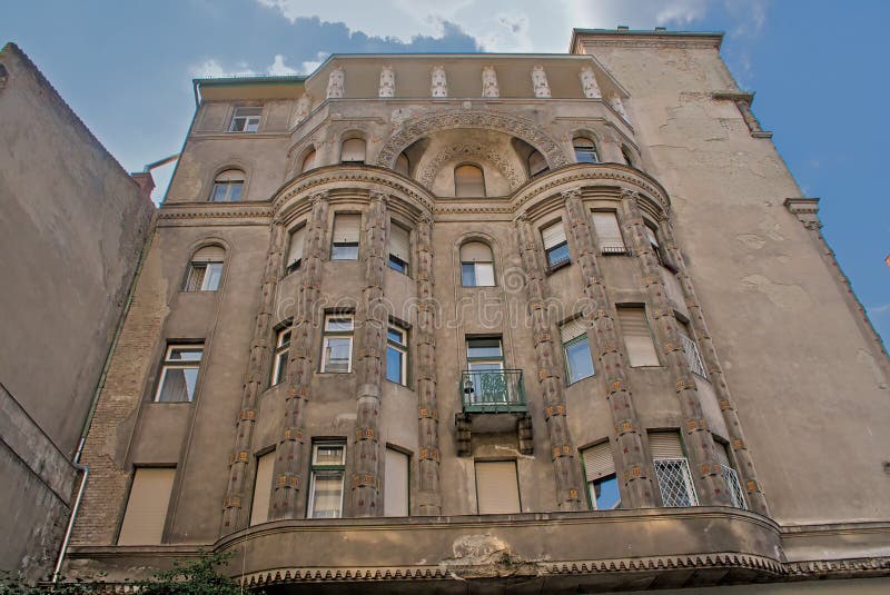 Art Deco Apartment Building on Charbonnage Quay in Brussels Editorial