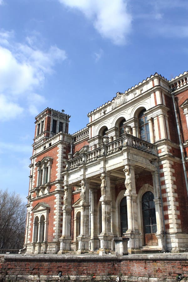 Facade of the old estate built in classical style