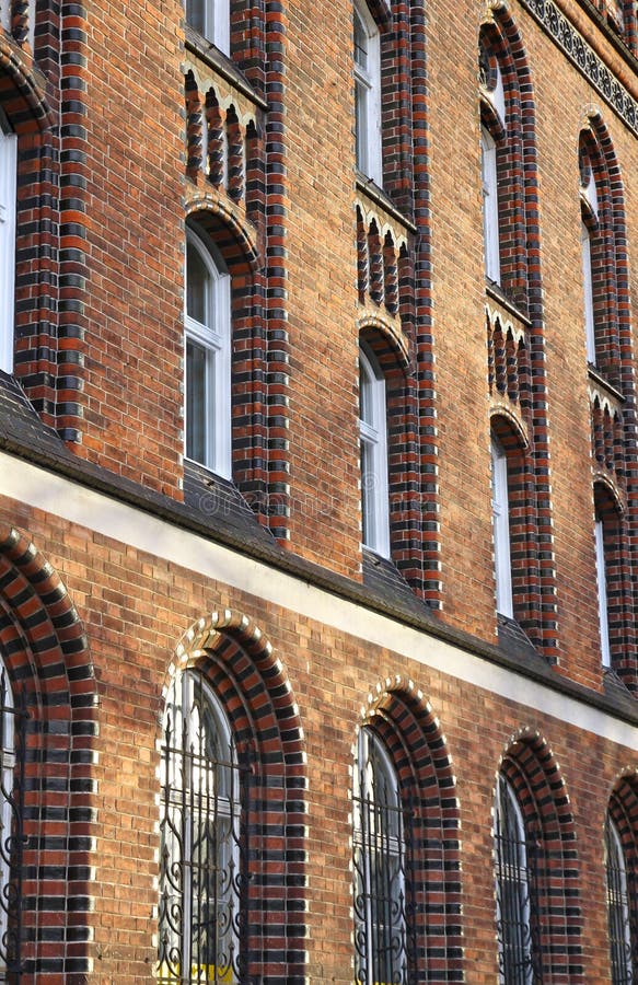 Facade of an old gothic-style building