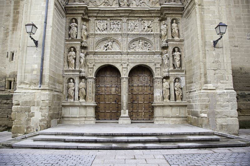 Facade of old medieval church