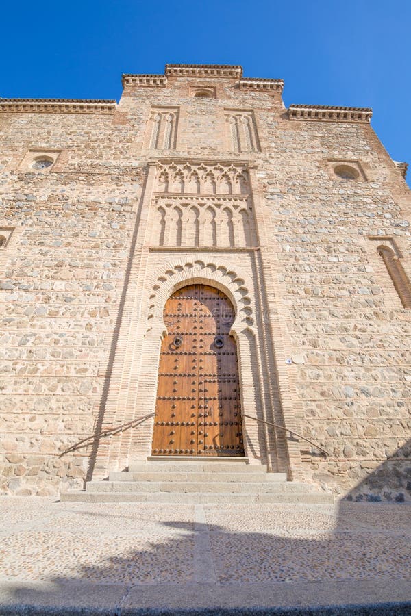 Facade of Santiago Arrabal church in Toledo city stock photos Facade of Santiago Arrabal church in Toledo city stock photos