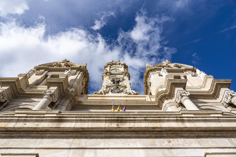 Facade of the town Hall de València, Valencia, Espanha