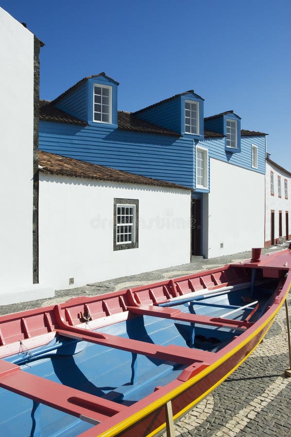 Facade of the Whalers Museum in Lages do Pico, Pico island, Azores, Portugal. Facade of the Whalers Museum in Lages do Pico, Pico island, Azores, Portugal