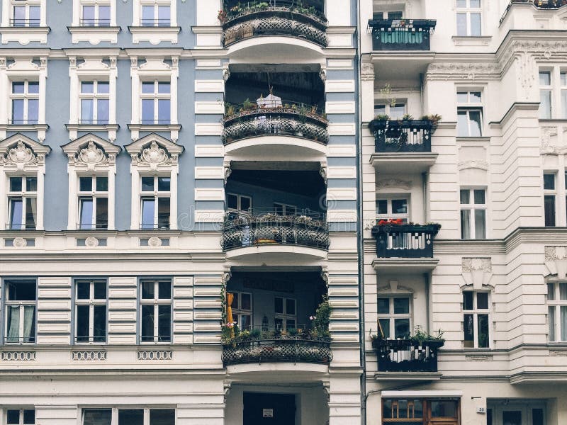 Facades of altbau buildings in Penzlauer Berg, Berlin