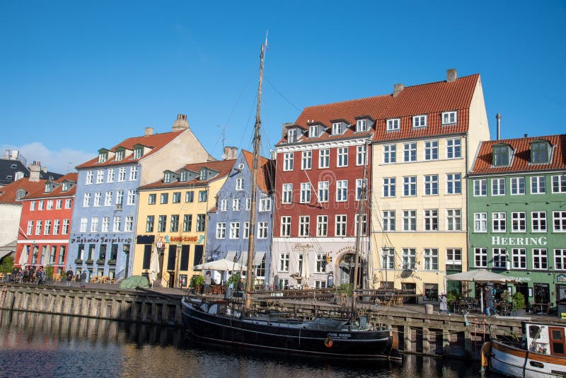 Facades of Bright Colored Houses at Nyhavn (Copenhagen, DK Editorial ...
