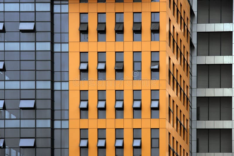 Facaxde of orange office building