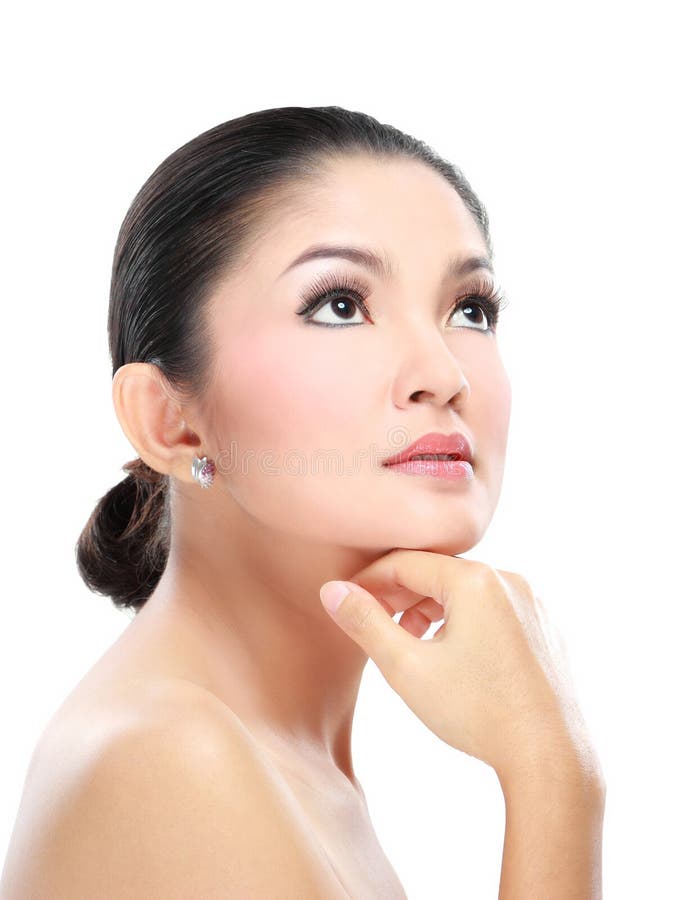Face asiática bonita da mulher imagens de stock Face asiática bonita da mulher imagens de stock