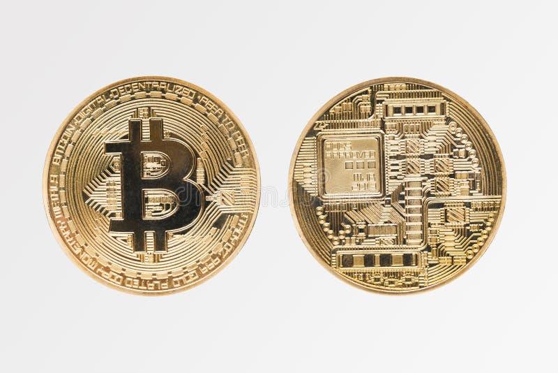 Face And Back Of Bitcoin, Cryptocurrency And Virtual Money Stock Photo - Image of cash, internet ...