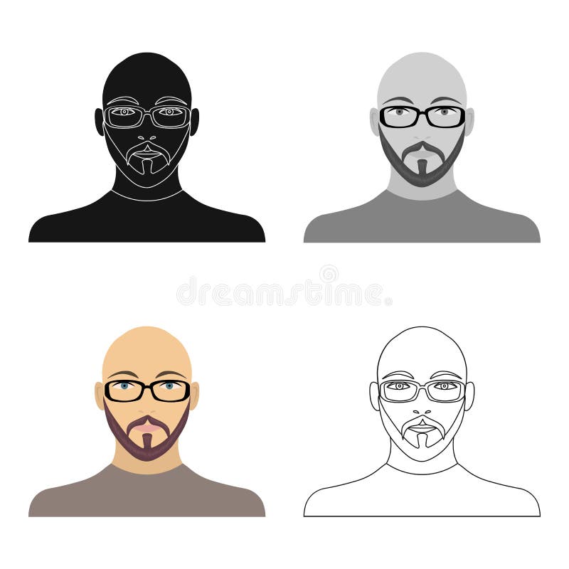 The Face of a Bald Man with Glasses, with a Beard and Mustache. the Face of a Man Single Icon in Cartoon Style Vector Stock Vector - Illustration of vector, hairstyle: 98427593 The Face of a Bald Man with Glasses, with a Beard and Mustache. the Face of a Man Single Icon in Cartoon Style Vector Stock Vector - Illustration of vector, hairstyle: 98427593