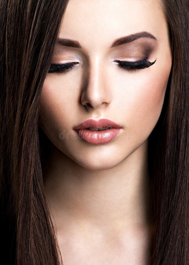 Brown eye make-up stock photo. Image of style, brow, eyeliner - 11294156