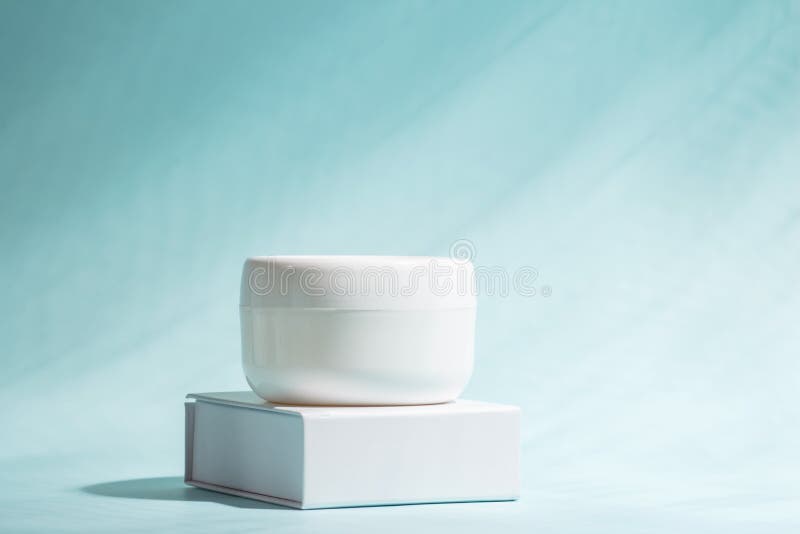 Face and body skin care cream butter with marine minerals. Copy space royalty free stock photo Face and body skin care cream butter with marine minerals. Copy space royalty free stock photo