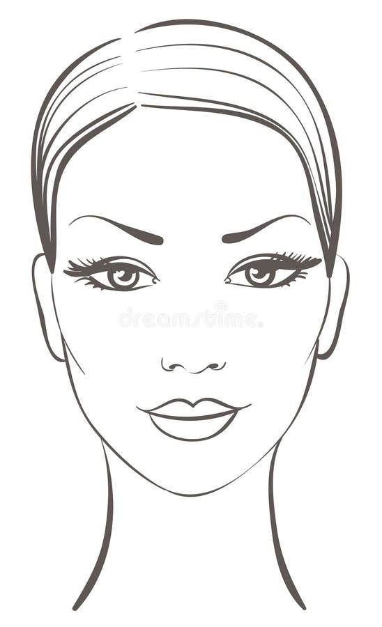Face bonita da mulher ilustração royalty free